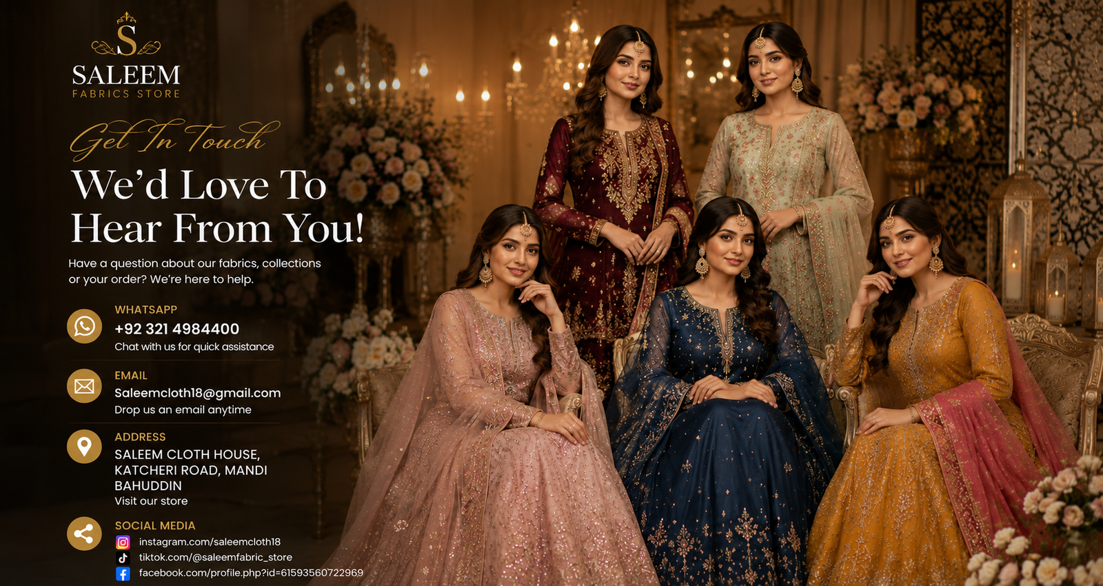 Saleem Fabrics Store Bridal and Fancy Collection