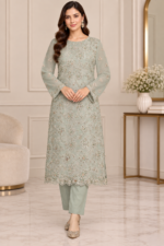 Handwork Embroidered Shafoon 3-Piece Suit | Unstitched - Image 2
