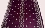 Premium Velvet Embroidered 3-Piece Unstitched Suit – Deep Plum