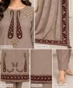 Embroidered Crinkle Chiffon 3PC Suit