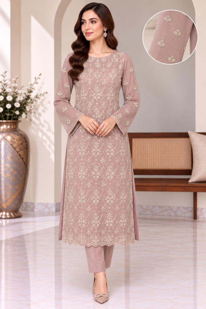 embroidered-chiffon-3-piece-unstitched-suit-dusty-rose Dusty rose embroidered chiffon 3 piece unstitched suit with white undyed trouser