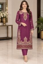 Embroidered Crinkle Chiffon 3PC Suit